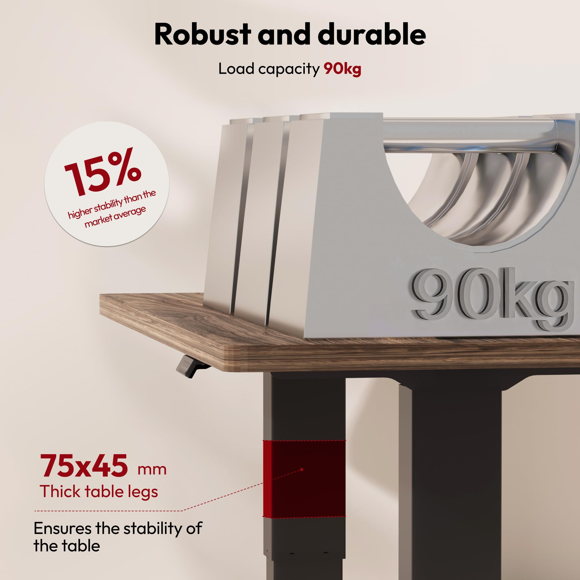SANODESK Höhenverstellbarer Schreibtisch 200×80 cm – Elektrischer Sitz-Steh-Tisch mit Dualmotor, Großer Arbeitstisch für Büro & Home Office(schwarz+braun)