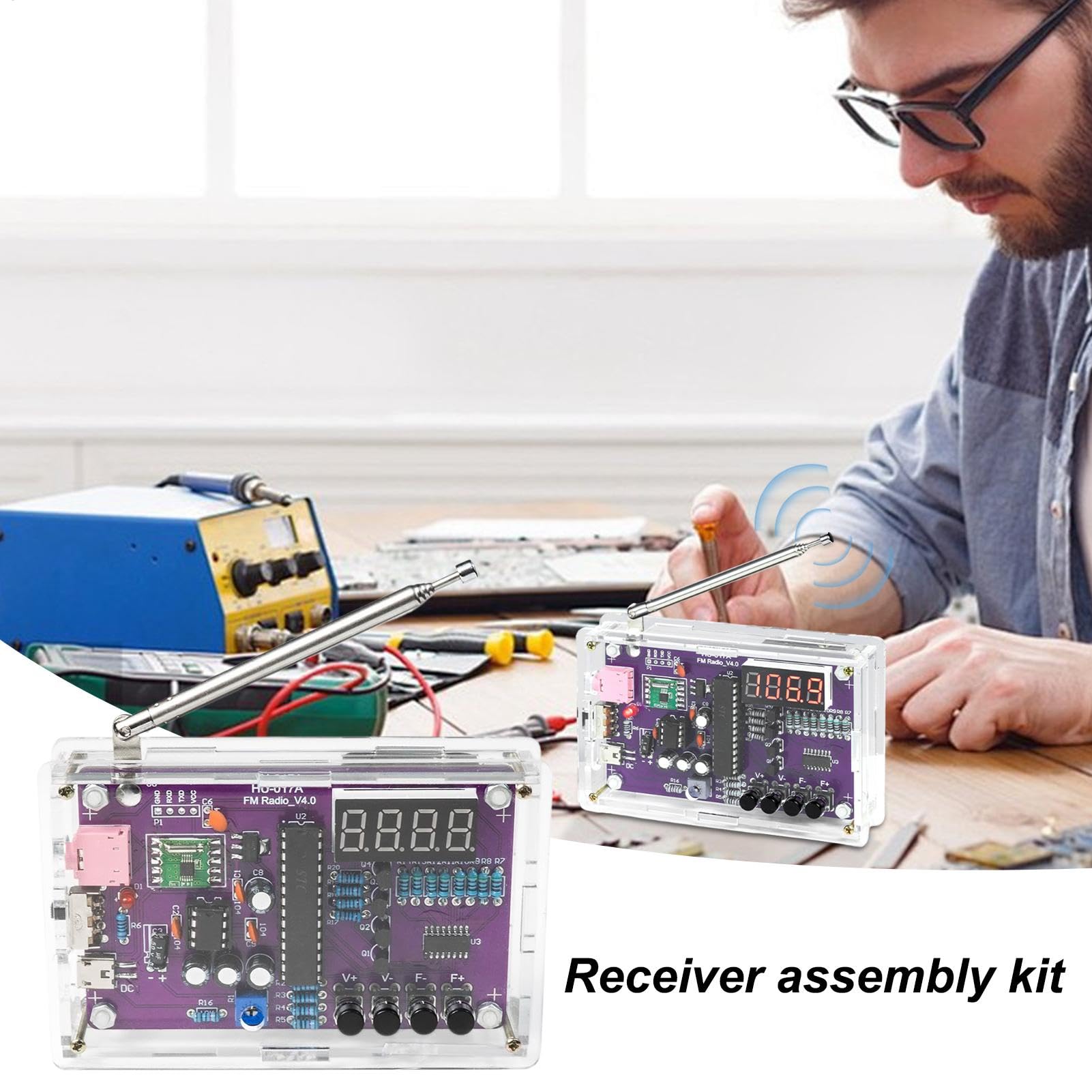 Aprender a soldar kits, kit de radio FM - Kit de soldadura electrónica para principiantes - Actividades educativas para estudiantes de secundaria, Proyecto STEM para el aprendizaje de la práctica y la