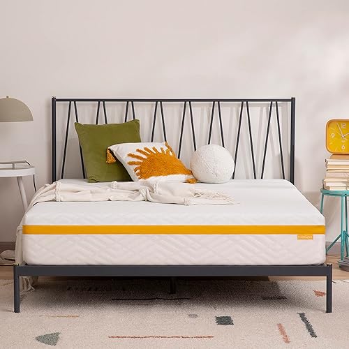 Simmons - Colchón de espuma viscoelástica de gel 10pulgadas tamaño Twin sensación media aislamiento de movimiento cubierta que absorbe la humedad