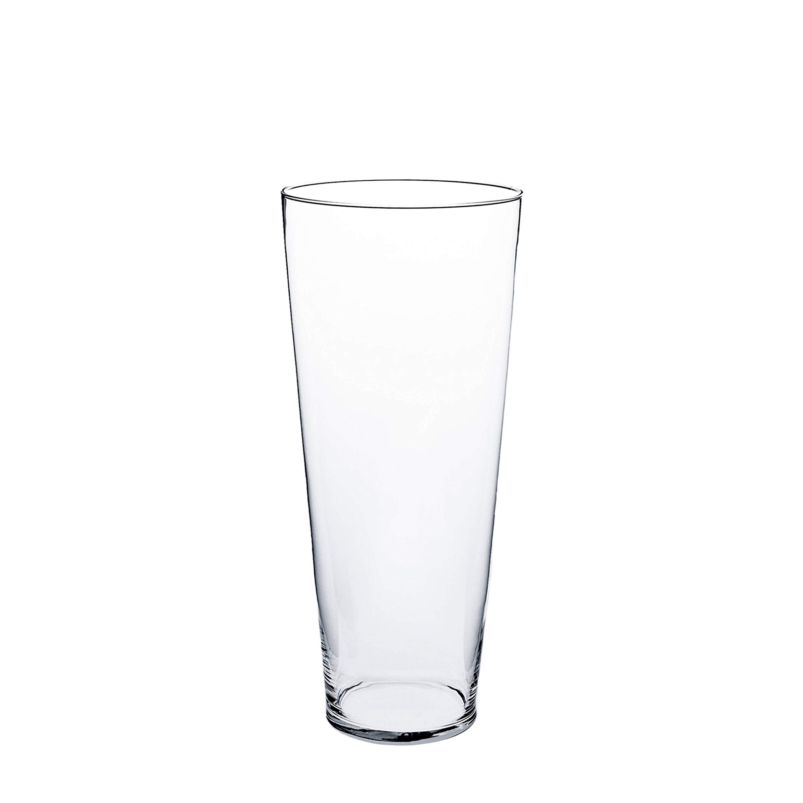INNA-Glas Vaso Conico Jenny In Vetro Trasparente - 19,5 Cm, Spessore 3 Mm, Prodotto In UE