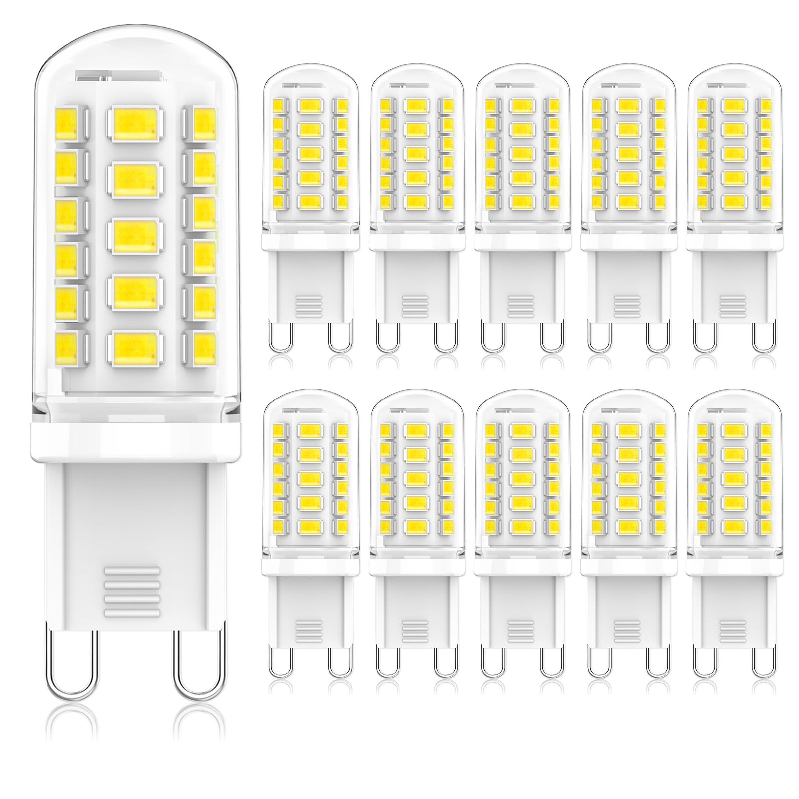 Eco.Luma G9 LED Lampen Warmweiß 2700K, 3W Ersatz Für Halogenlampe 40W 50W, AC 230V Mini Glühlampe, Kein Flackern 500LM, Nicht Dimmbar 5er Pack