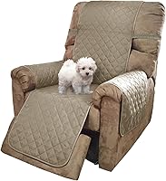 Vista 108 de U-NICE HOME Funda para sillón reclinable, reversible, con correas elásticas, resistente al agua, protege de perros y mascotas, sillón extragrande