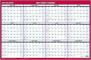 2024 AT-A-GLANCE Erasable Wall Calendar, 24x36 Inches