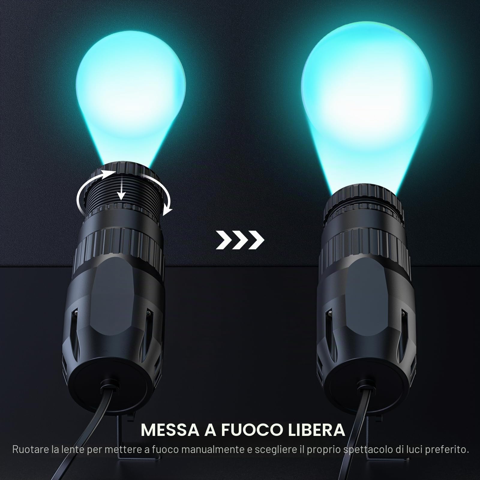 20W LED Pin Spot Luce RGBW 4 in 1 Proiettore a Sfera da Discoteca 4 modalità Beam Spot Lights con Telecomando per Feste Matrimoni Spettacoli Bars Discoteca