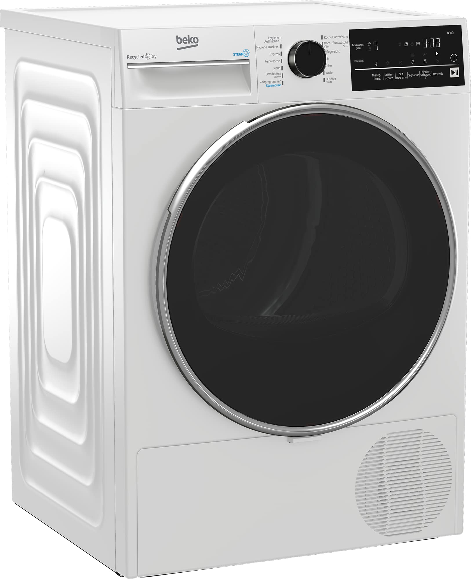 Beko B3T42240S b300 Wärmepumpentrockner 8 kg Hygiene Trocknen SteamCure Dampffunktion 14 Programme Weiß