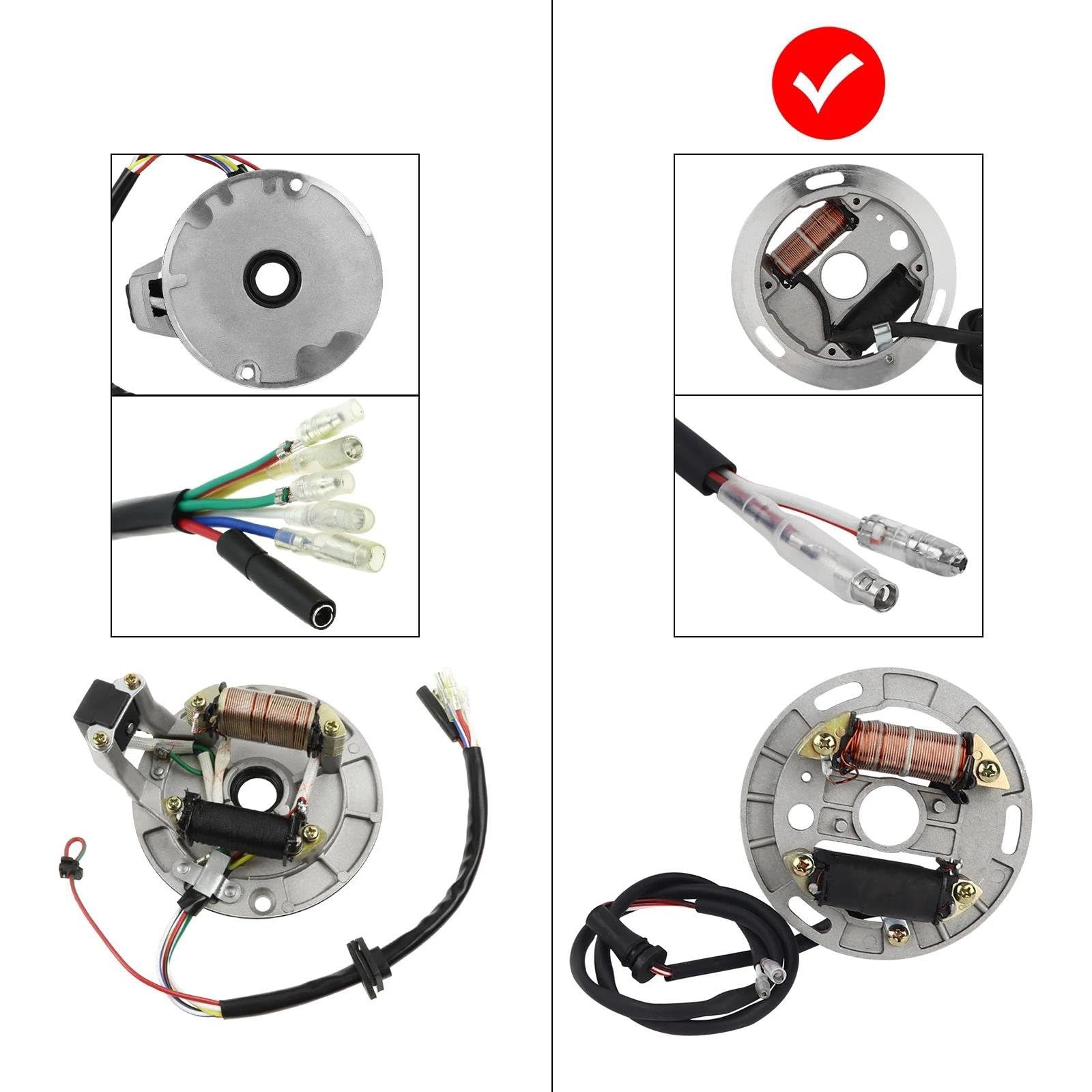Dispositivi Accensione Moto Per LT80 Per LT 80 Per Quad Per Sport 80 Per Quadsport Bobina Di Accensione Magneto Statore Piastra Parti Di Ricambio 21003-S005 Kit Accensione Motocicletta