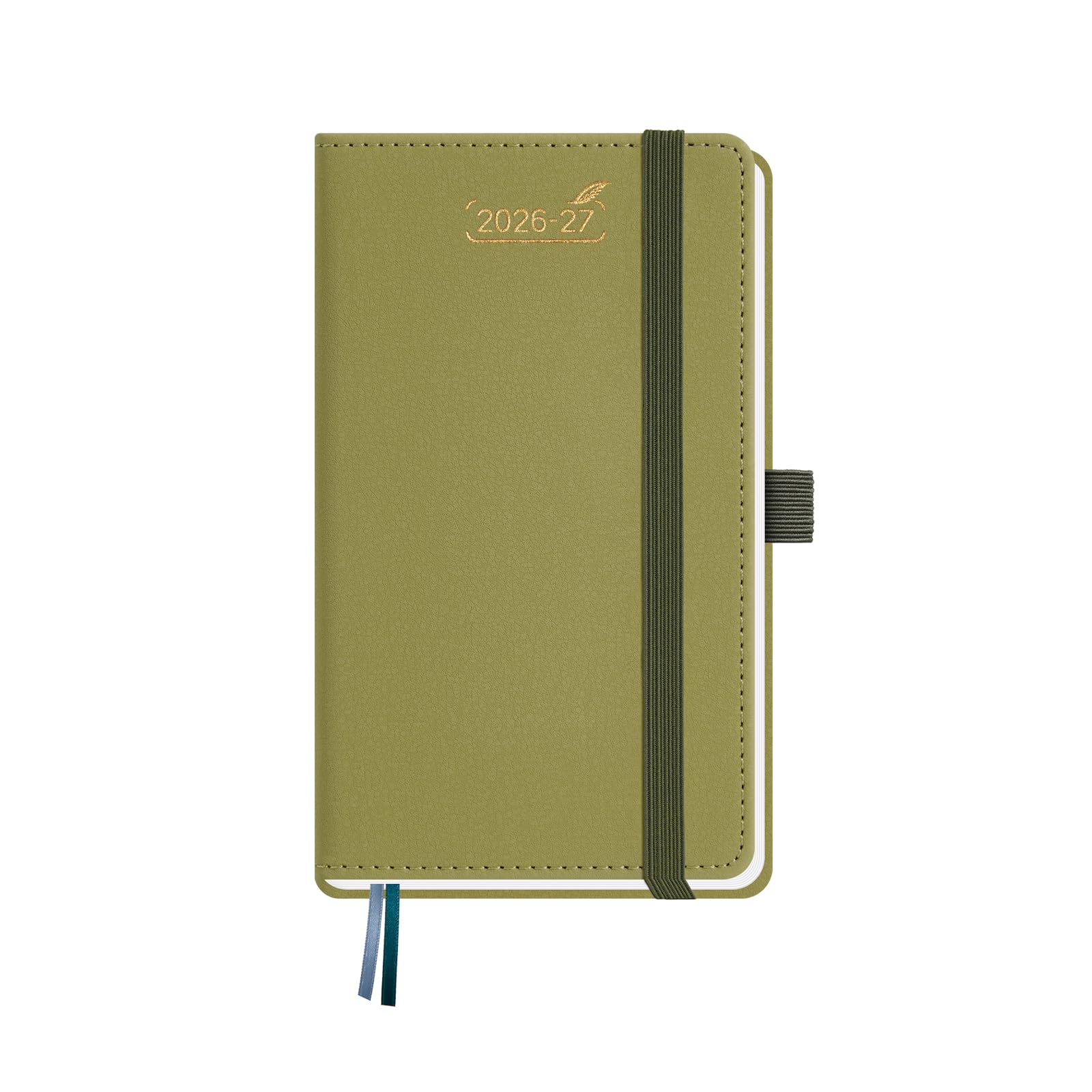 BEZEND Wochenkalender 2026 2027 mit PU-Leder Hardcover