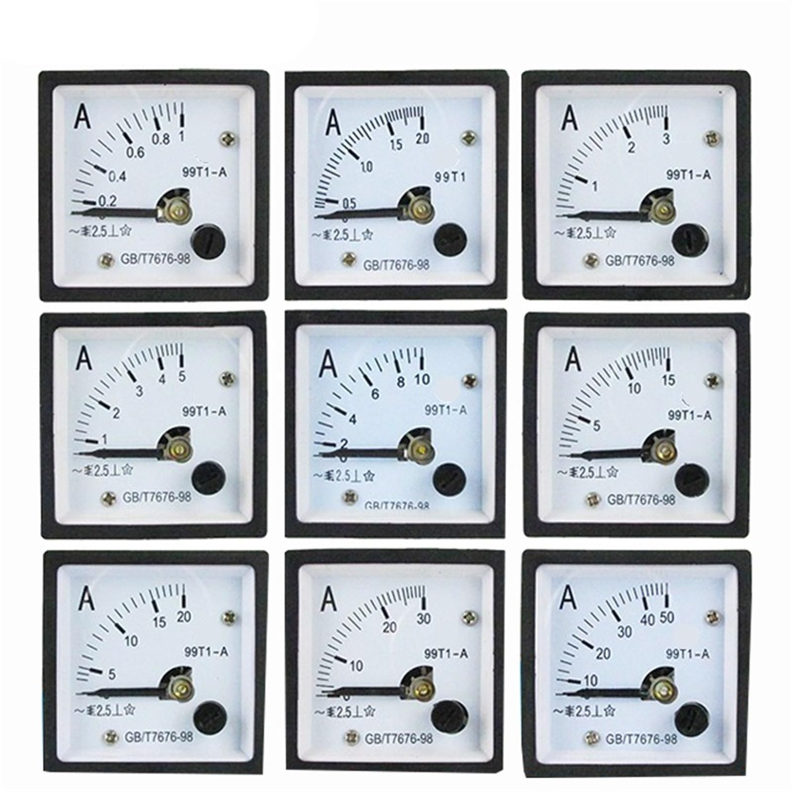 Jauge ampèremètre de courant 99T1 boîtier robuste pour tableau - 6