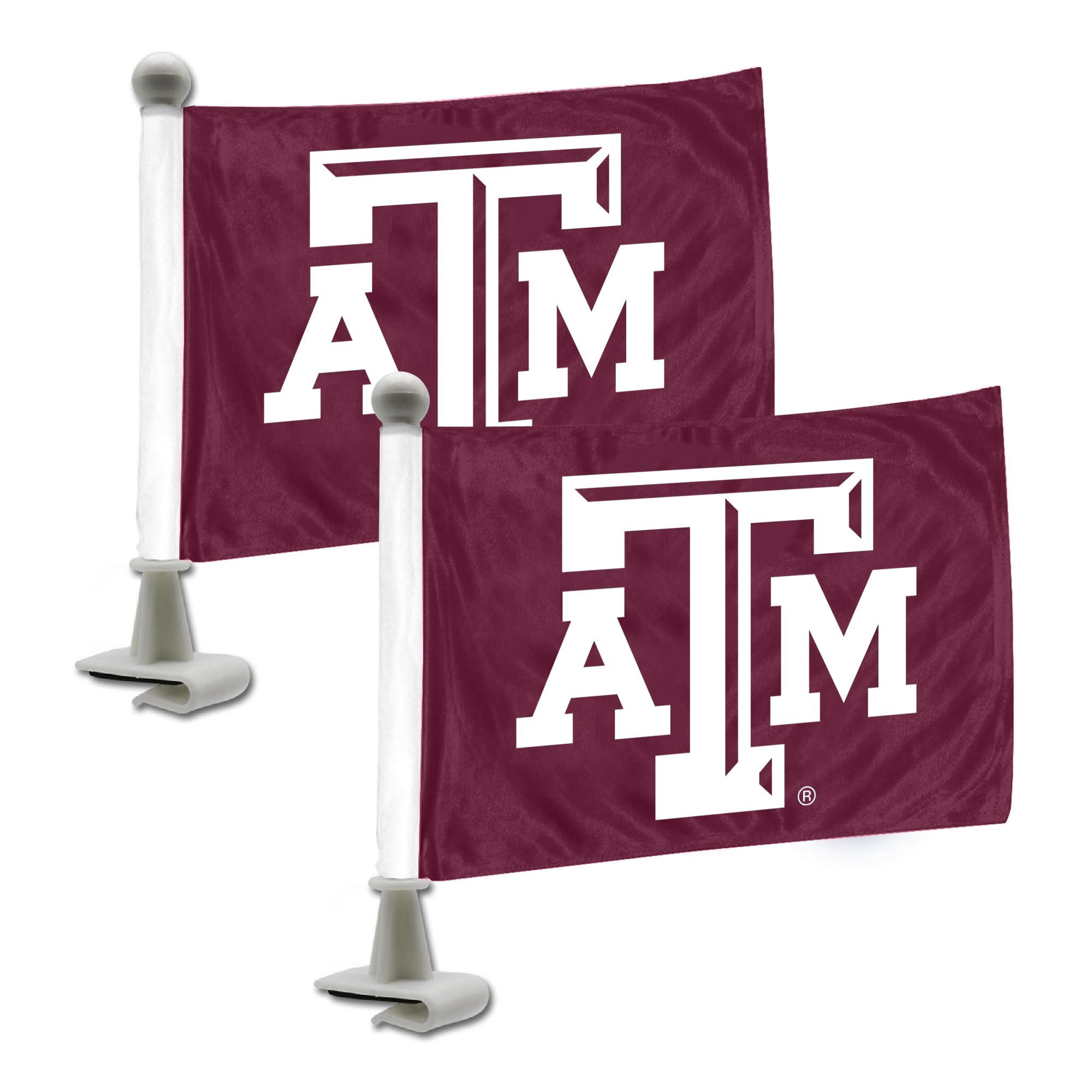 FANMATS 61931 Texas A&M Aggies Ambassador Car Flags - 2 Pack Mini Auto Flags, 4in X 6in, Perfect for Hood or Trunk