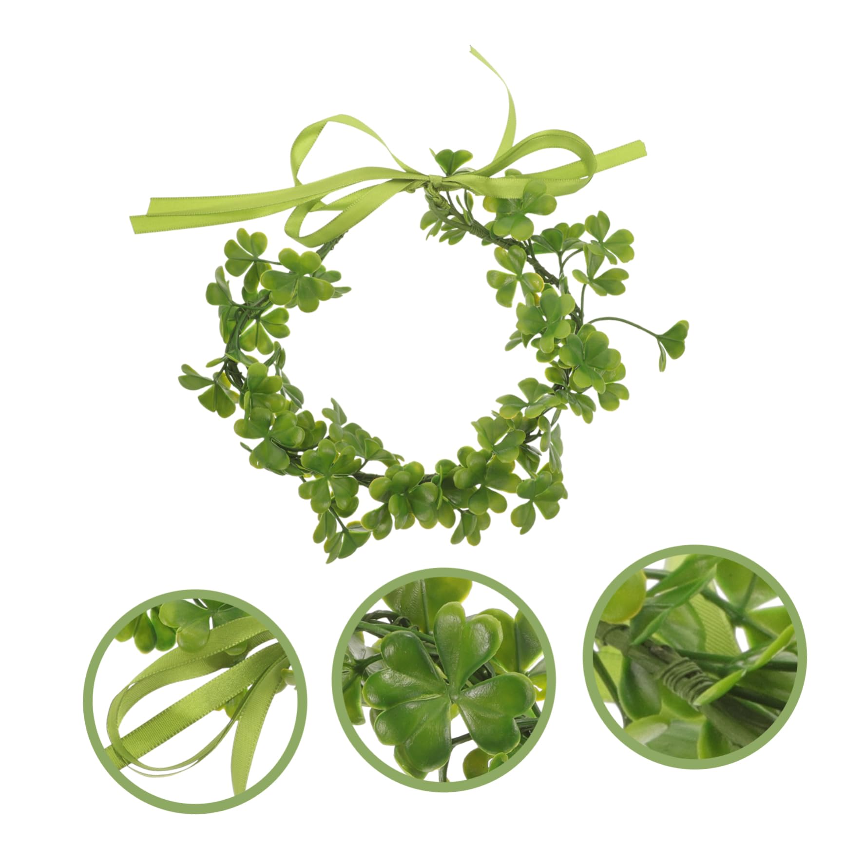 5 Stück Kranz Stirnbänder Mädchen Stirnband St Patricks Day Stirnbänder Für Mädchen Grüne Blumenkrone Grüne Krone St Patricks Day Kleeblatt Krone Vase Braut