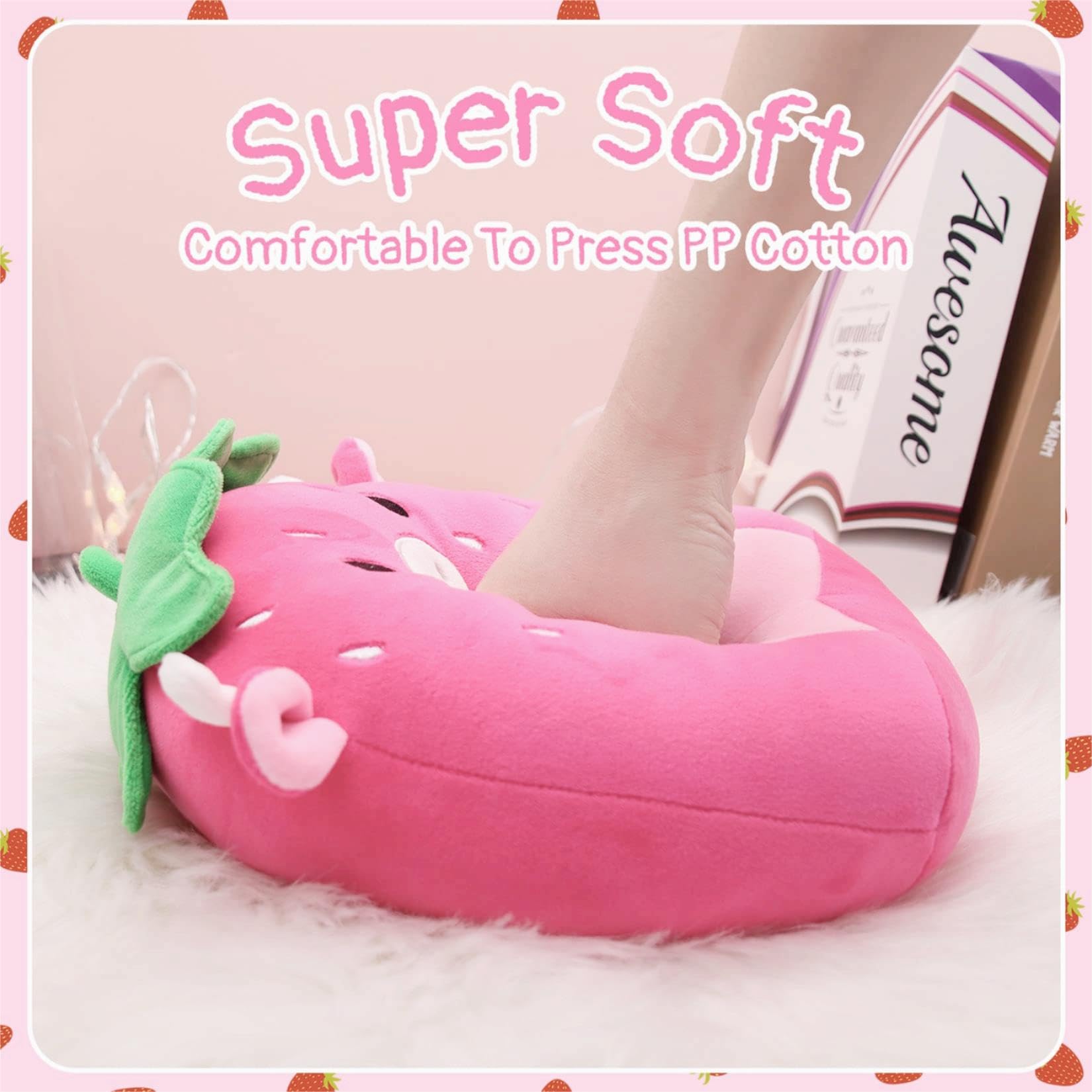 Kawaii Cute Fruit Cows Doll - Strawberry Milk Themed Plush Pillow Toy For Kids