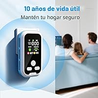 Vista 7 de Combo de detector de monóxido de carbono 6 en 1 con alarma de monóxido de pantalla HD, detecta CO, gas natural, humo, temperatura y humedad