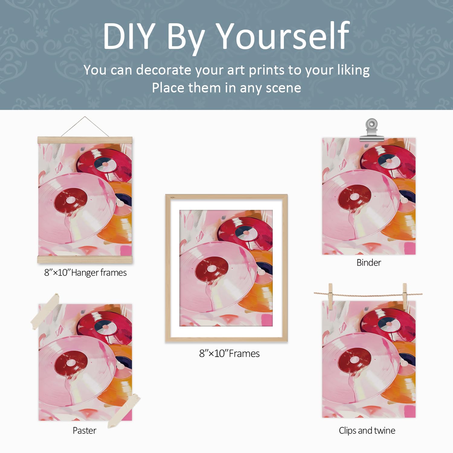 VONTP Juego de 4 bolas de discoteca rosa Y2K para decoración de pared, 8 x