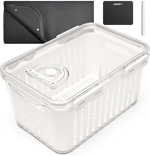 wisedry Recipiente de secado de flores de gel de sílice, un paso recupera flores secas, caja de almacenamiento de 11.5 pulgadas de largo x 7.7