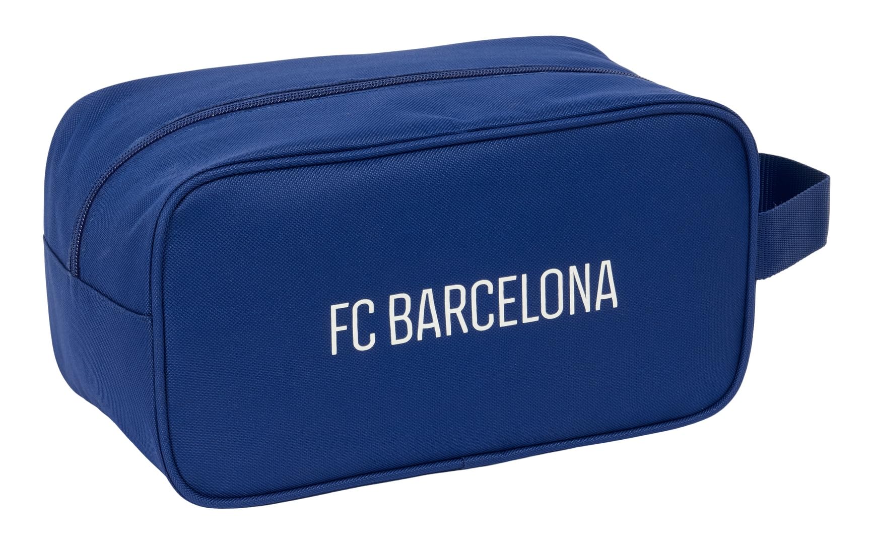SAFTA F.C. Barcelona Navy Blue - Zapatillero Mediano, Multiusos, Portatodo, Deporte, Extraescolares, Fútbol, Cómodo y Versátil, 29x14x15 cm