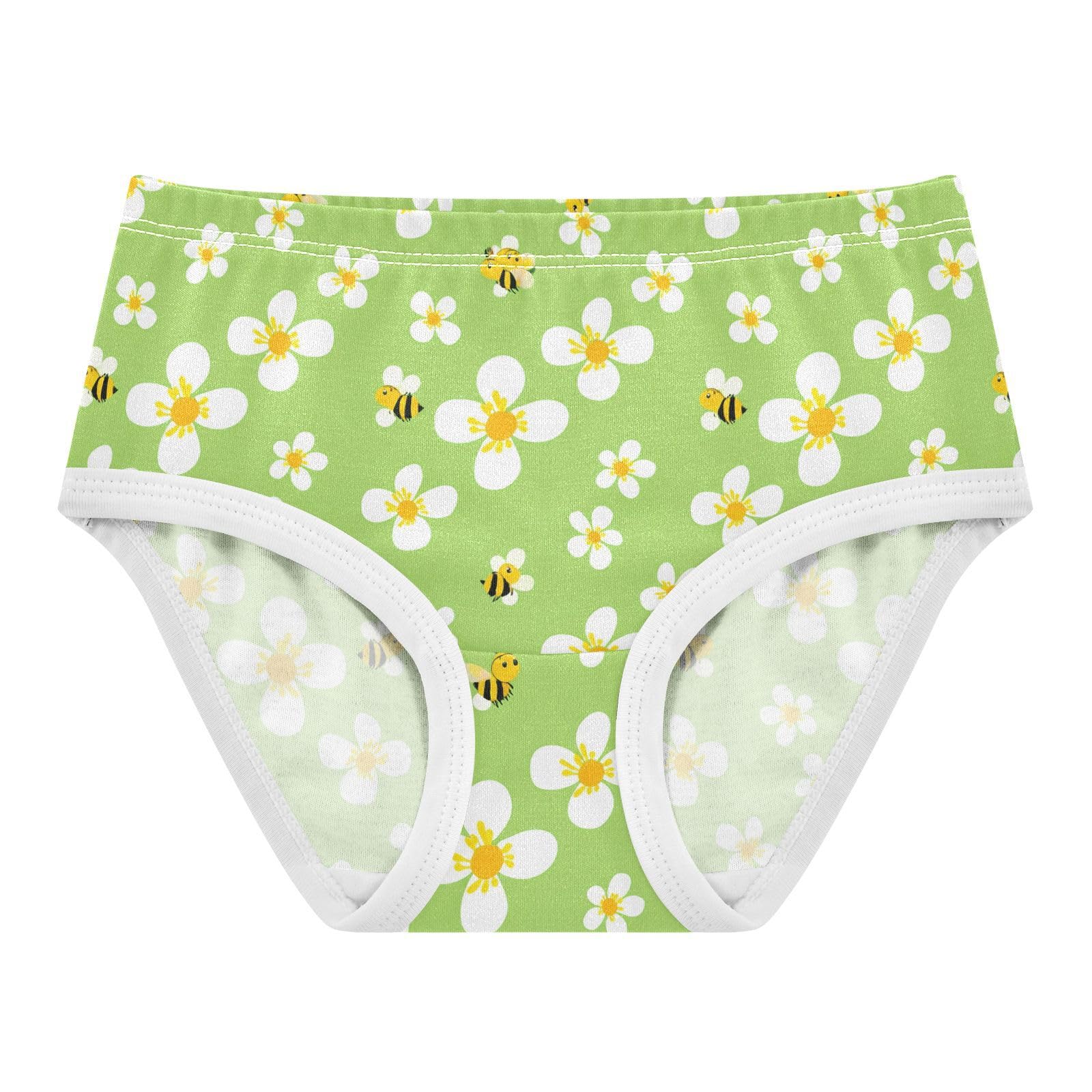 Flowers Floral Bee Green Toddler Girlss Underwear 2T 2301881
