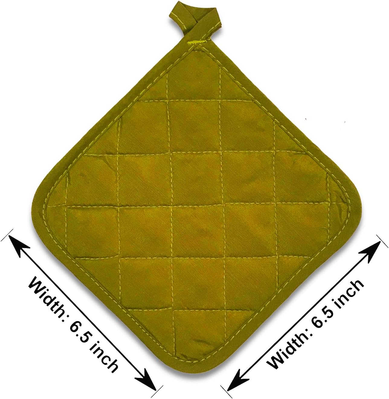Lobyn Value Packs Economical Lightweight Bulk Potholders Ten (10) Pack Everyday Quality 6.5" Square Perfect for Craft Projects Sage Green