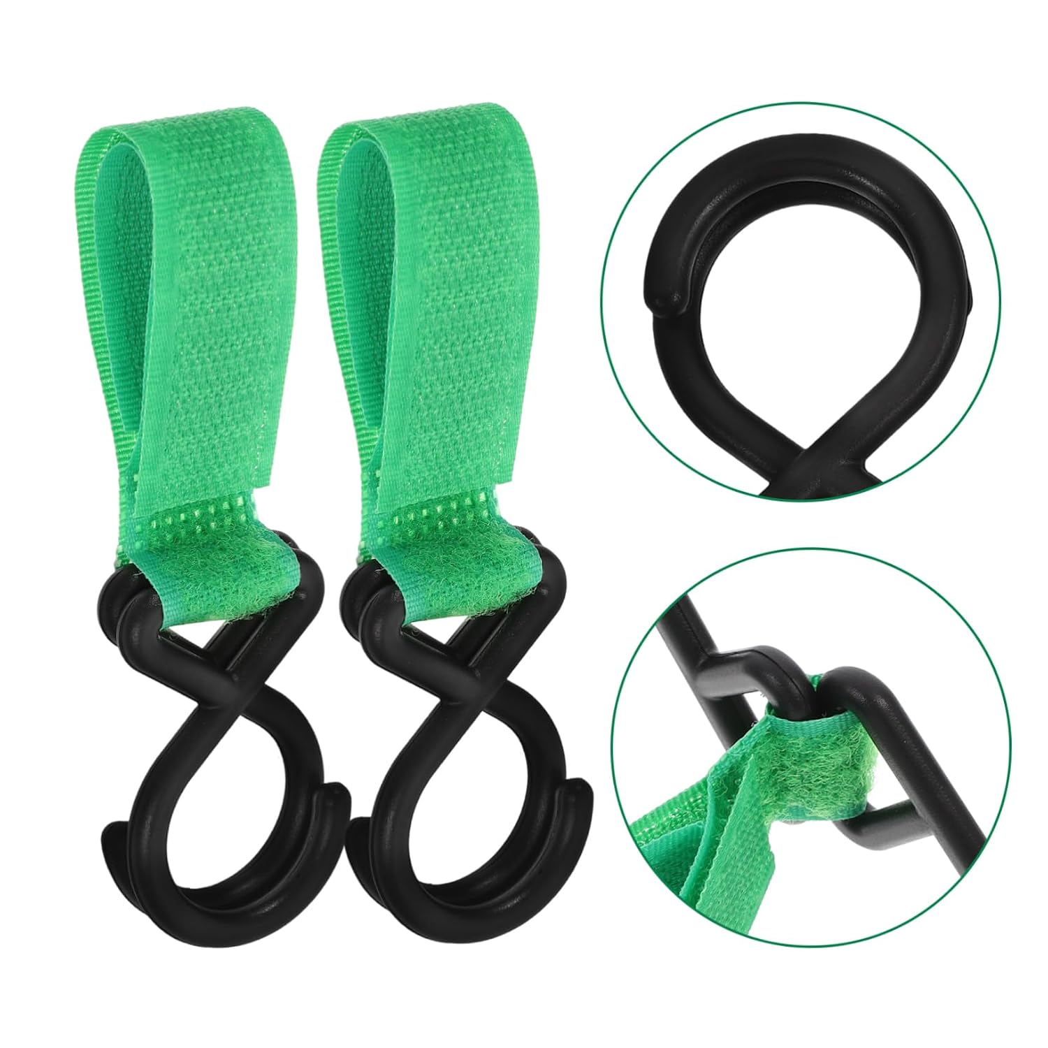 ORFOFE 6pcs Multifunctional Stroller Hooks Carriage Hooks Diaper Bag Stroller Bag Shopping Nylon