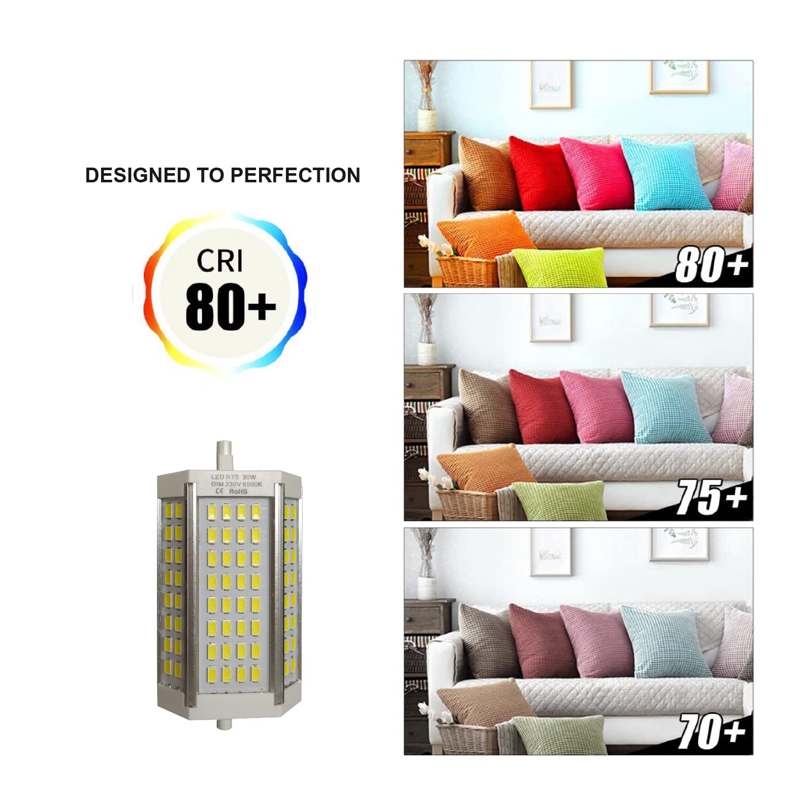 LED ATOMANT 5x Bombilla LED R7S 118mm 30W Regulable Color Luz Neutra 3000lm
