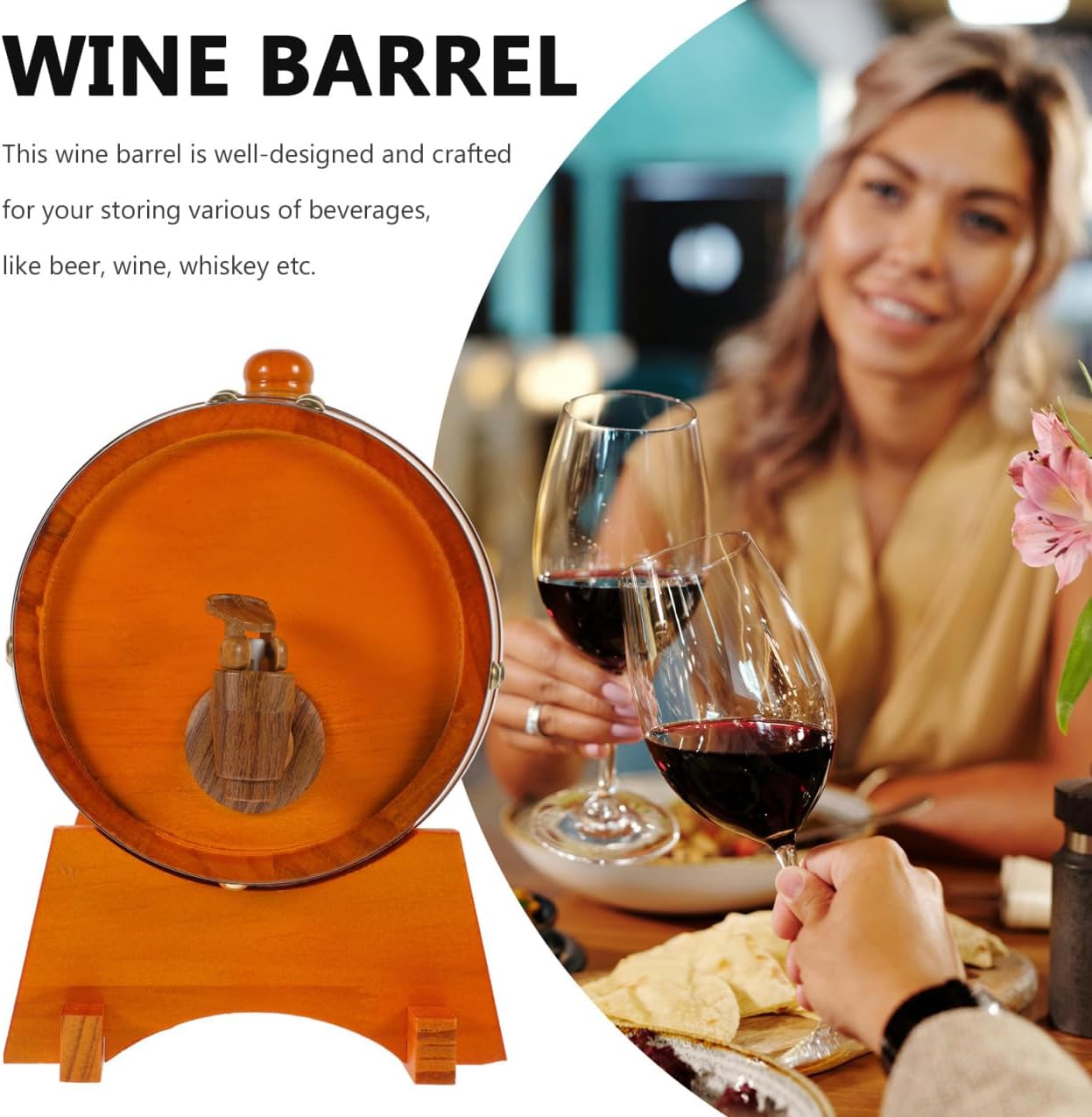 Alipis 1set Wooden Wine Storage Rustic Aging for Wine Whiskey Beer Craftsmanship for Home Bar Decor