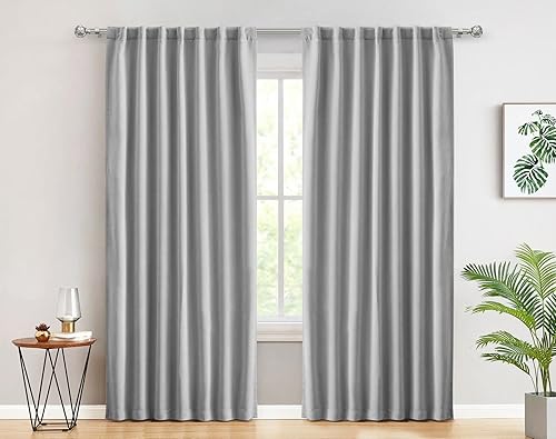 Miniatura 4 de Barras de cortina para ventanas de 28 a 48 pulgadas, barras de cortina ajustables y resistentes de 32 a 43 pulgadas con remates de textura de red,