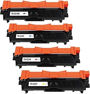 (with Chip) 4 Pack Save on Many TN221 TN225 (TN221BK+TN225CMY) Compatible Toner Cartridges Combo for Brother DCP-9020CDN HL-3140CW HL-3150CDN HL-3170CDW HL-3180CDW MFC-9130CW MFC-9330CDW MFC-9340CDW
