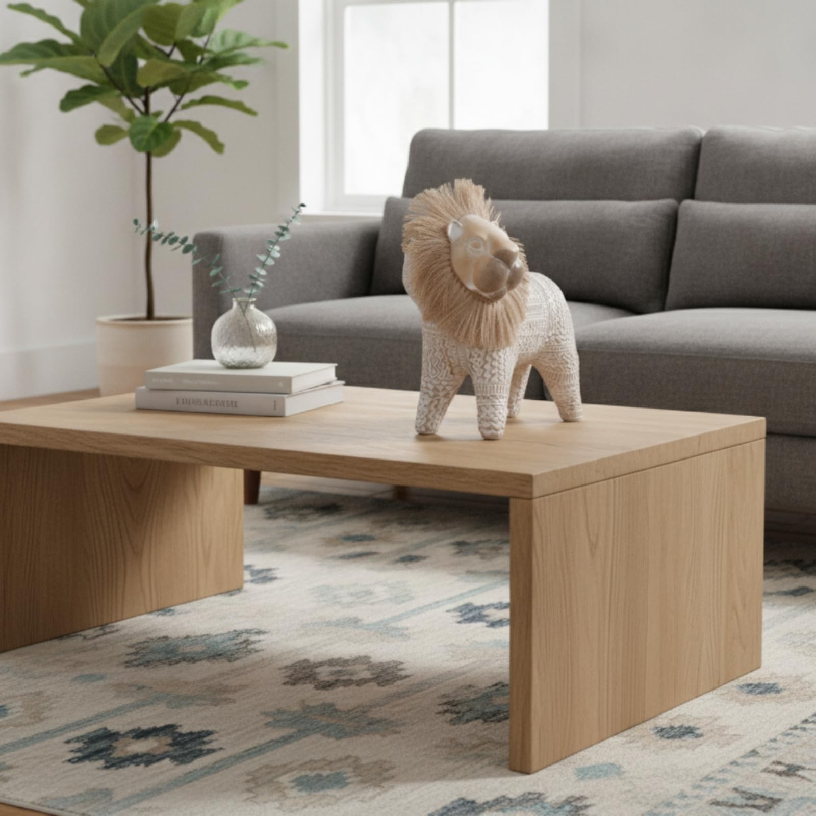 MagiDeal Estatua Decorativa Figura Escultura Adorno Animal con Relieve en Resina con Apariencia de Geometría Tallada Adecuada para Escritorio Oficina Estudio Salón