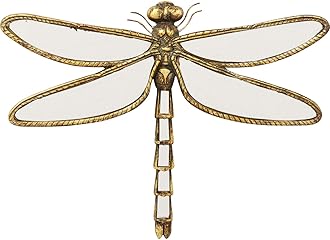 Kare Design Wall Decoration Dragonfly Mirror, Gold, Wall Art, Handmade, Wall ...