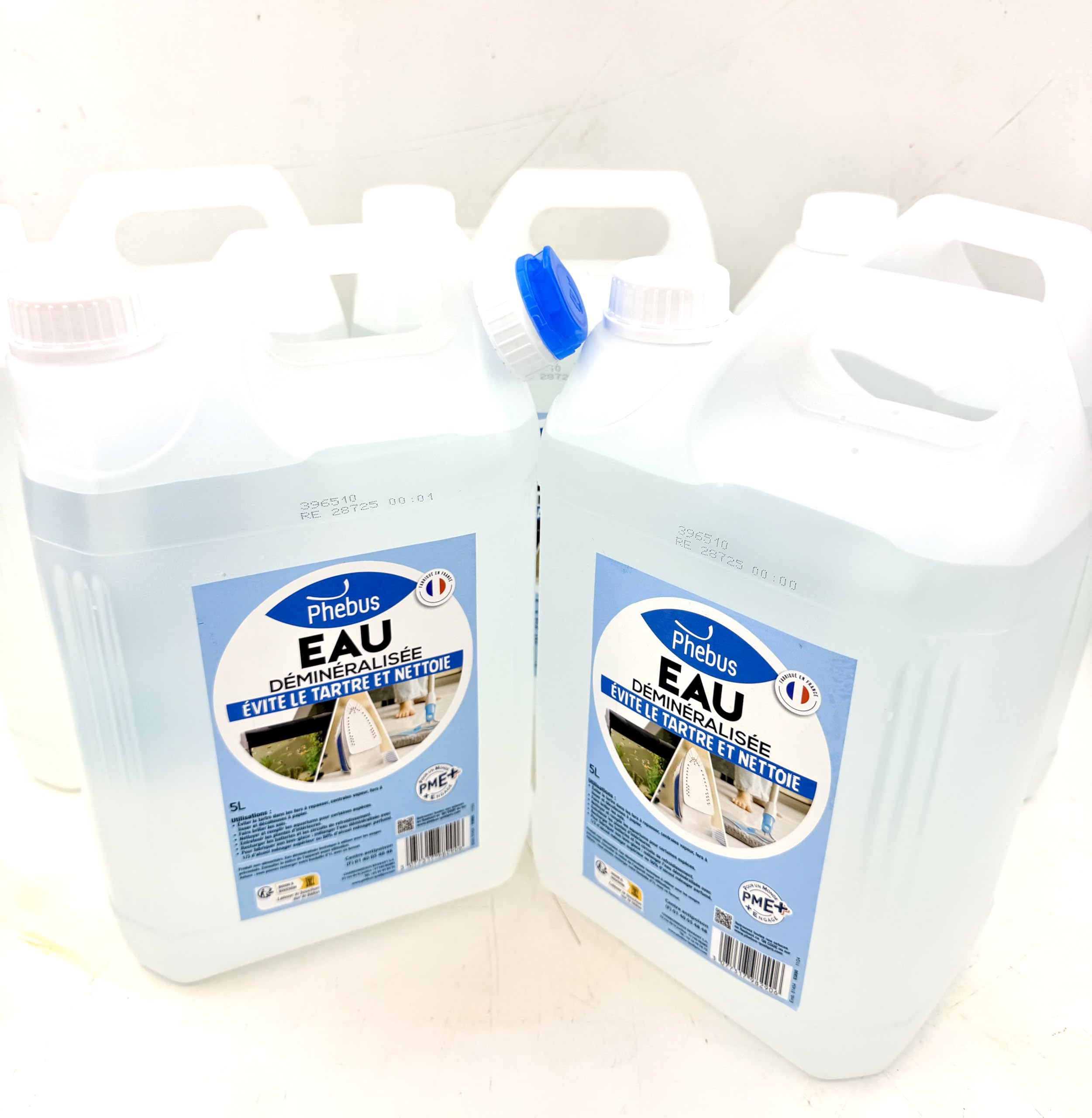 Eau déminéralisée à 100%, idéale pour appareils ménagers (fer à repasser) et Industriels (5x5L)