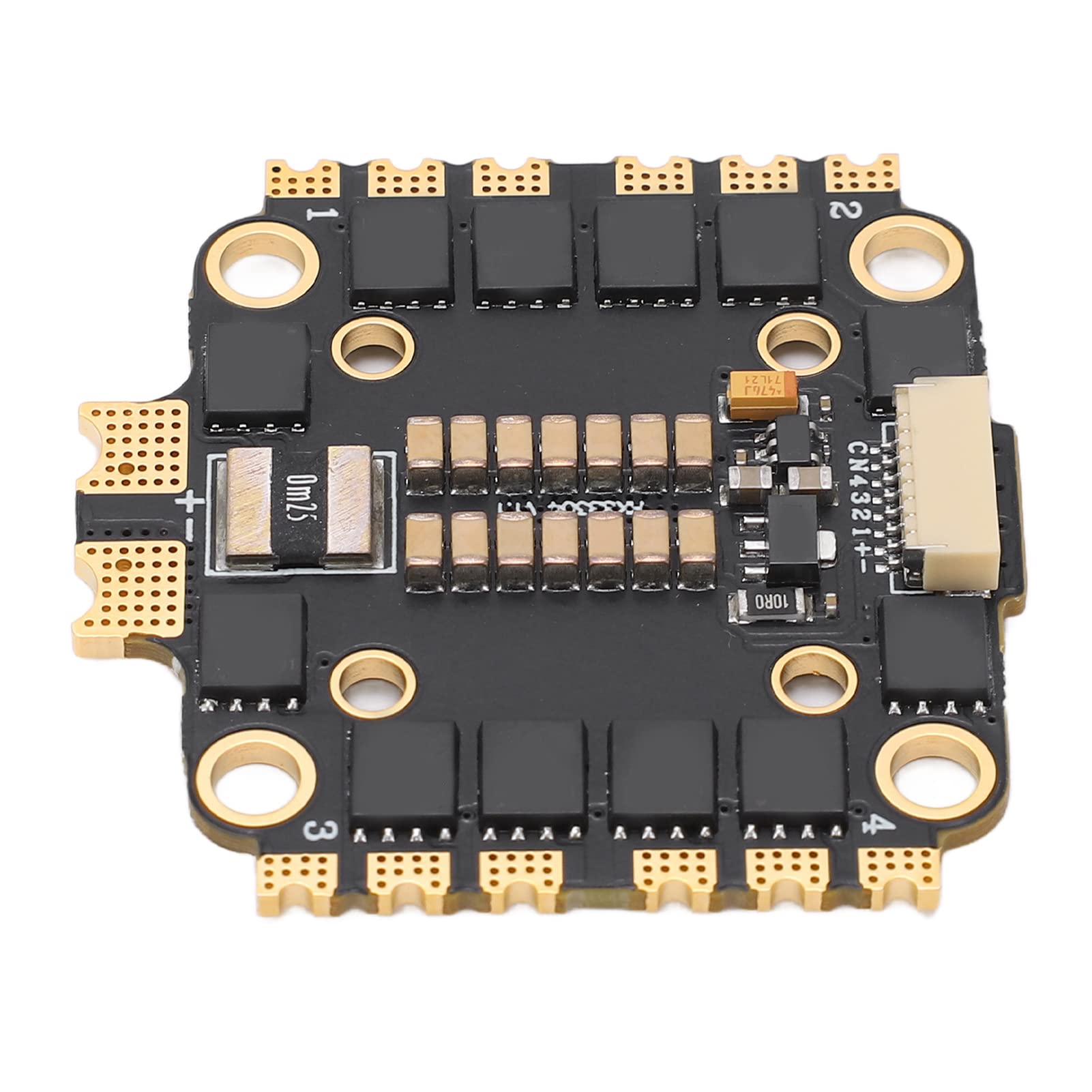 Generic Elektroniczny Regulator Prędkości 45A Kompaktowy 4 w 1 ESC do Wyścigów Dronów FPV Wysoka wydajność Czarny 1,73 X,69 Cala