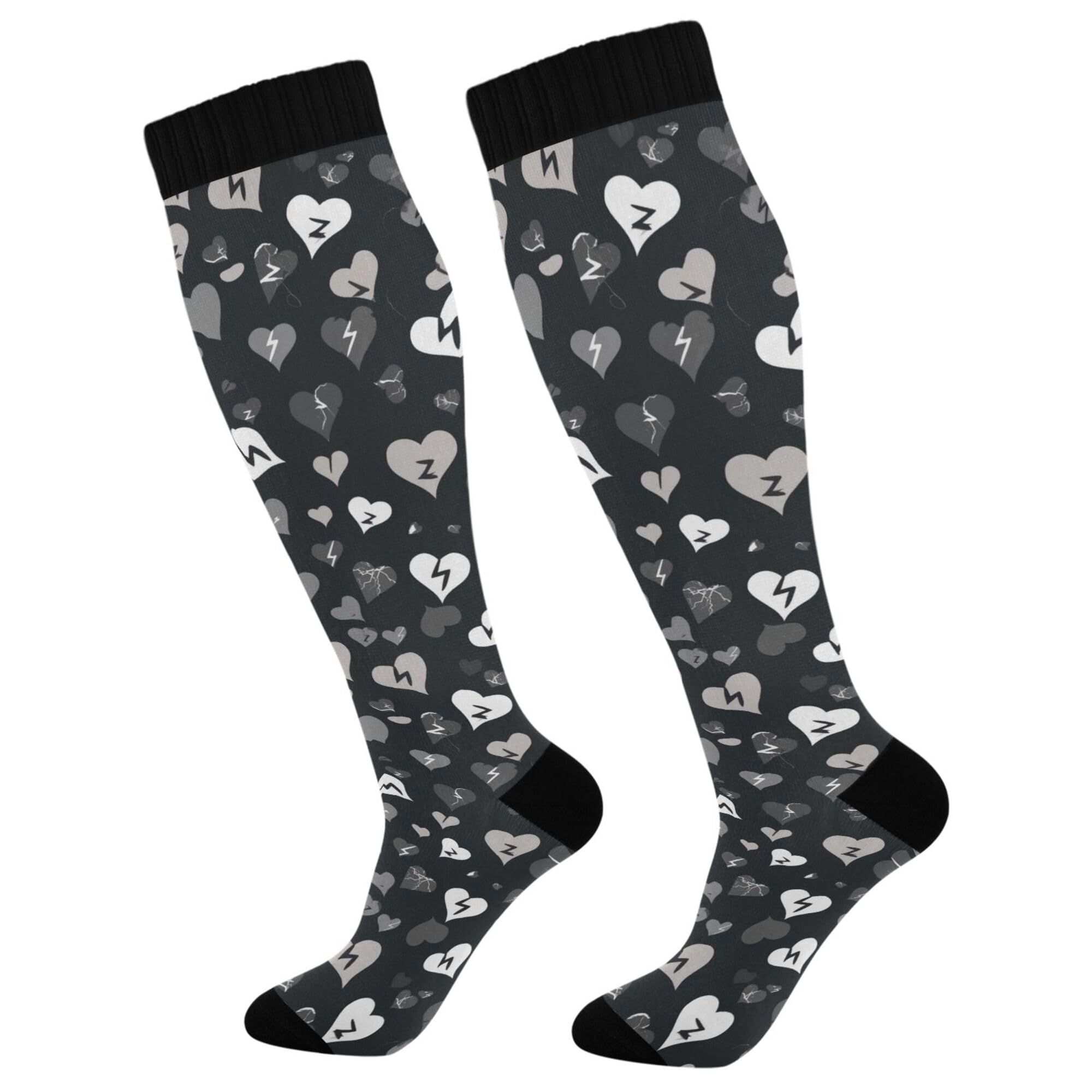 Compression Socks for Men and Women Circulation Wide Calf Knee High Socks Support for Running Medical Travel