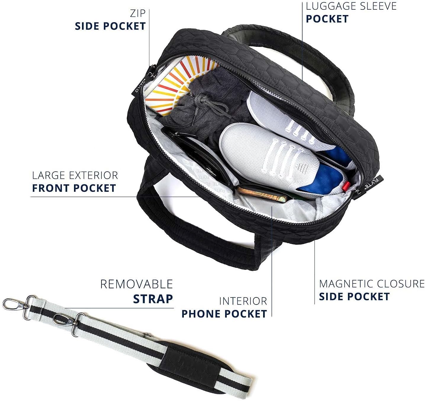 FLYTE Adélie Bag | Gym & Travel Quilted Duffel