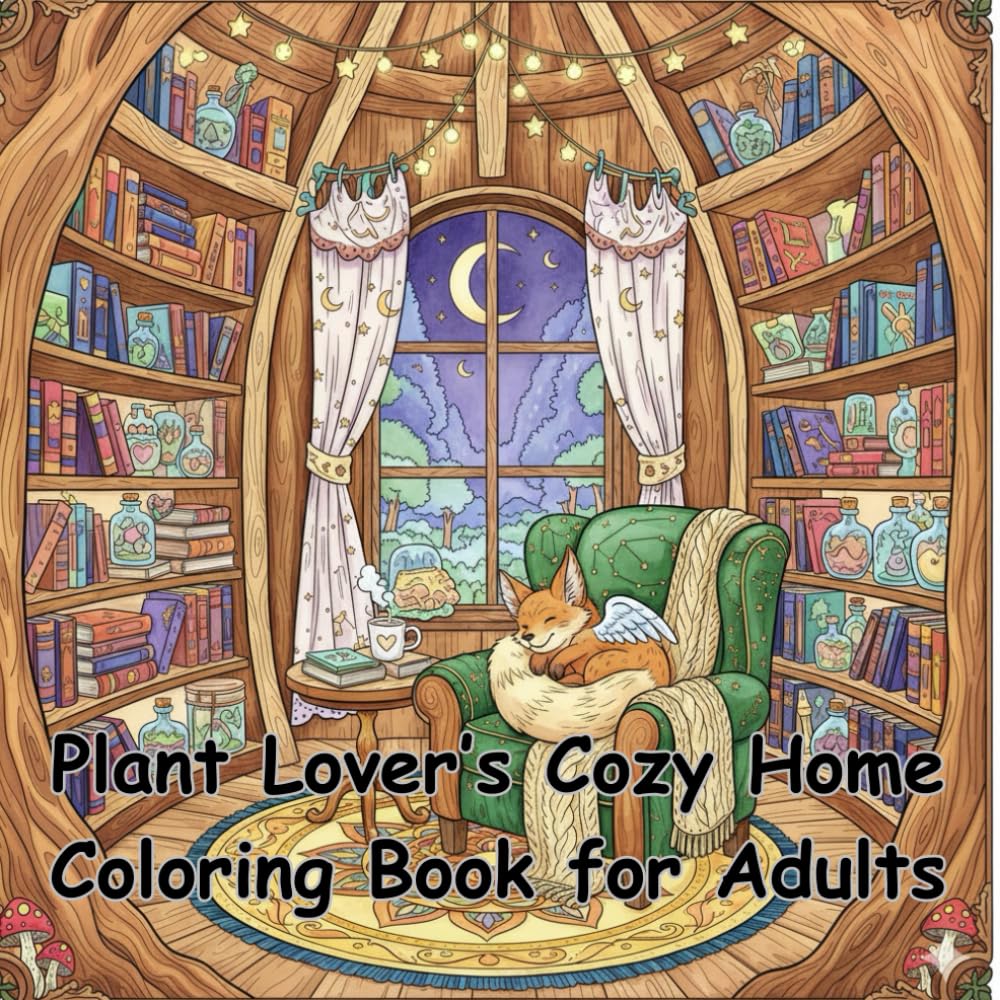 Plant Lover’s Cozy Home Coloring Book for Adults: Relaxing Houseplant Rooms, Aesthetic Interiors & Calming Botanical Scenes: Beautiful Indoor Plants, ... for Stress Relief and Mindful Coloring
