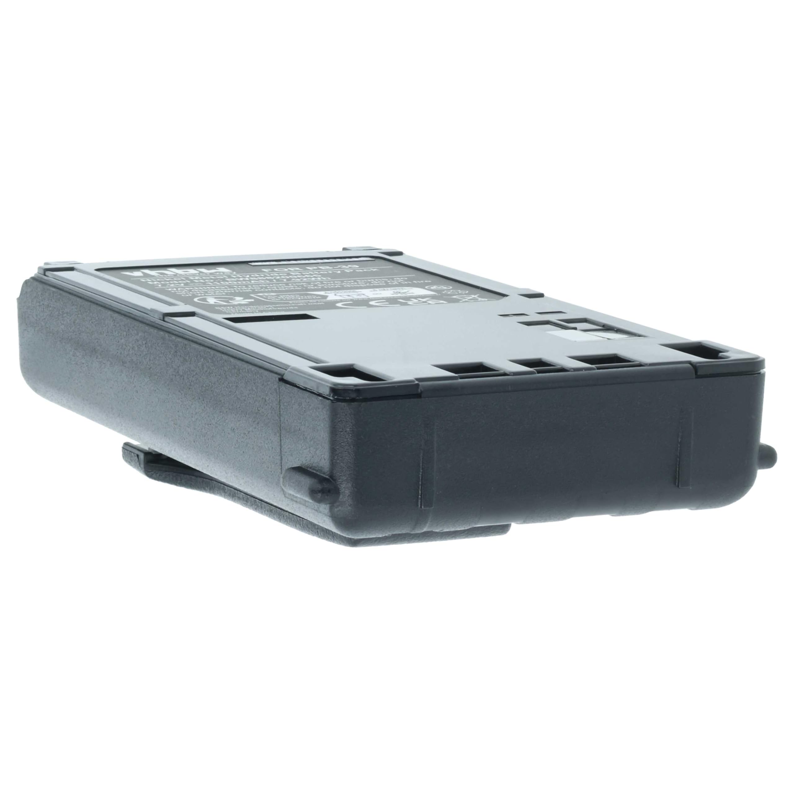 vhbw batteria compatibile con Kenwood TH-D7, TH-D7A, TH-D7AT, TH-D7E, TH-G71 radio (1100mAh, 7,2V, NiMH) + clip