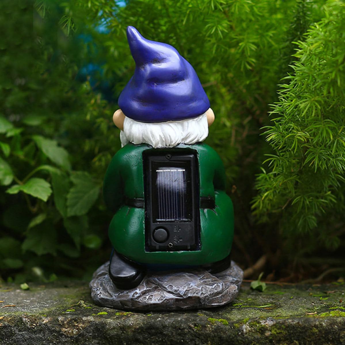 Toyvian Gnomo da Giardino Solare Decorativo, Statuetta Esterna in Resina