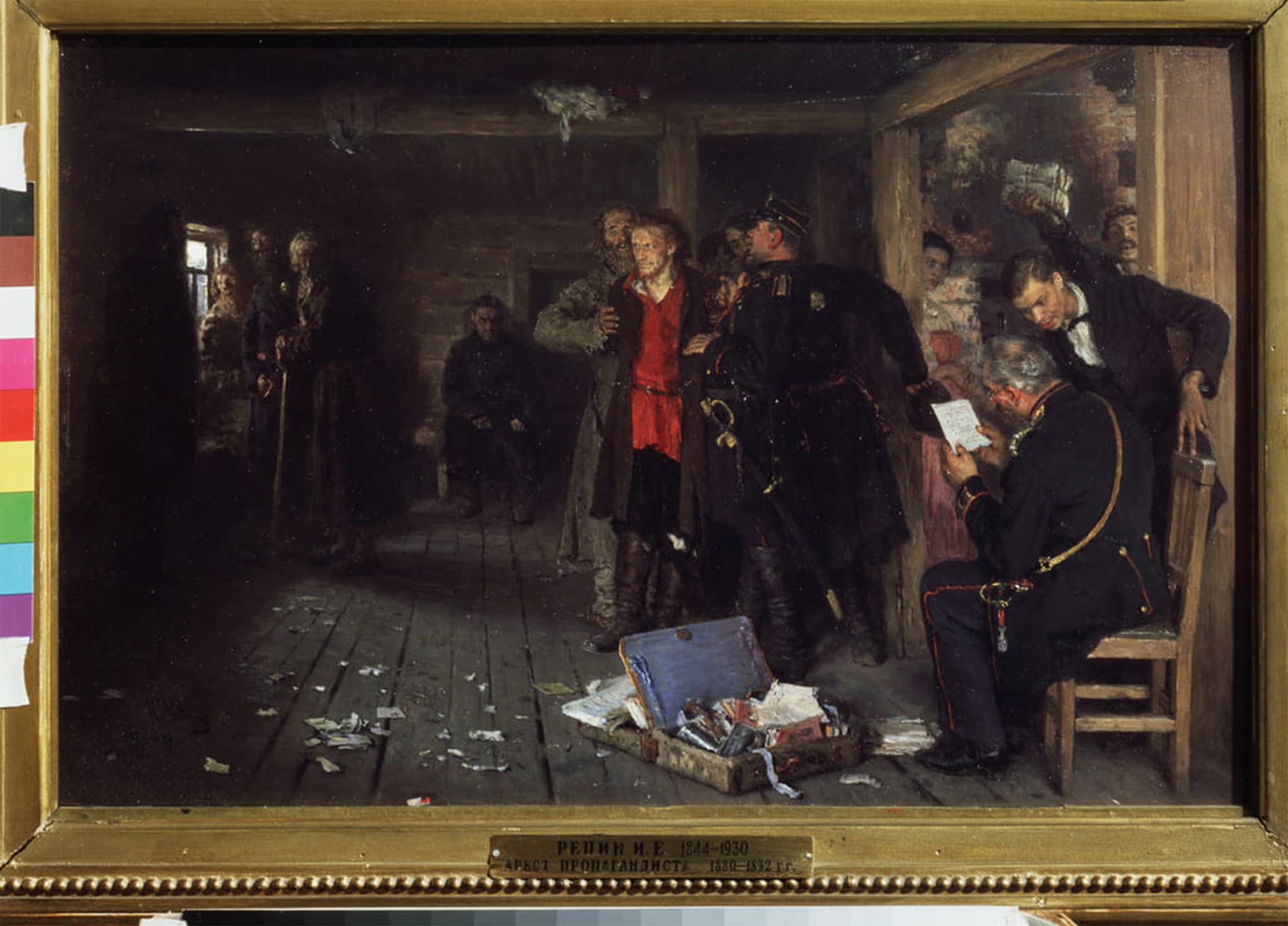 Posteriik No Frame Vintage Print Pop Art Landscape Artwork The Arrest Of The Propagandist By Ilya Efimovich Repin Art Prints For Office Home Decor 60X90cm