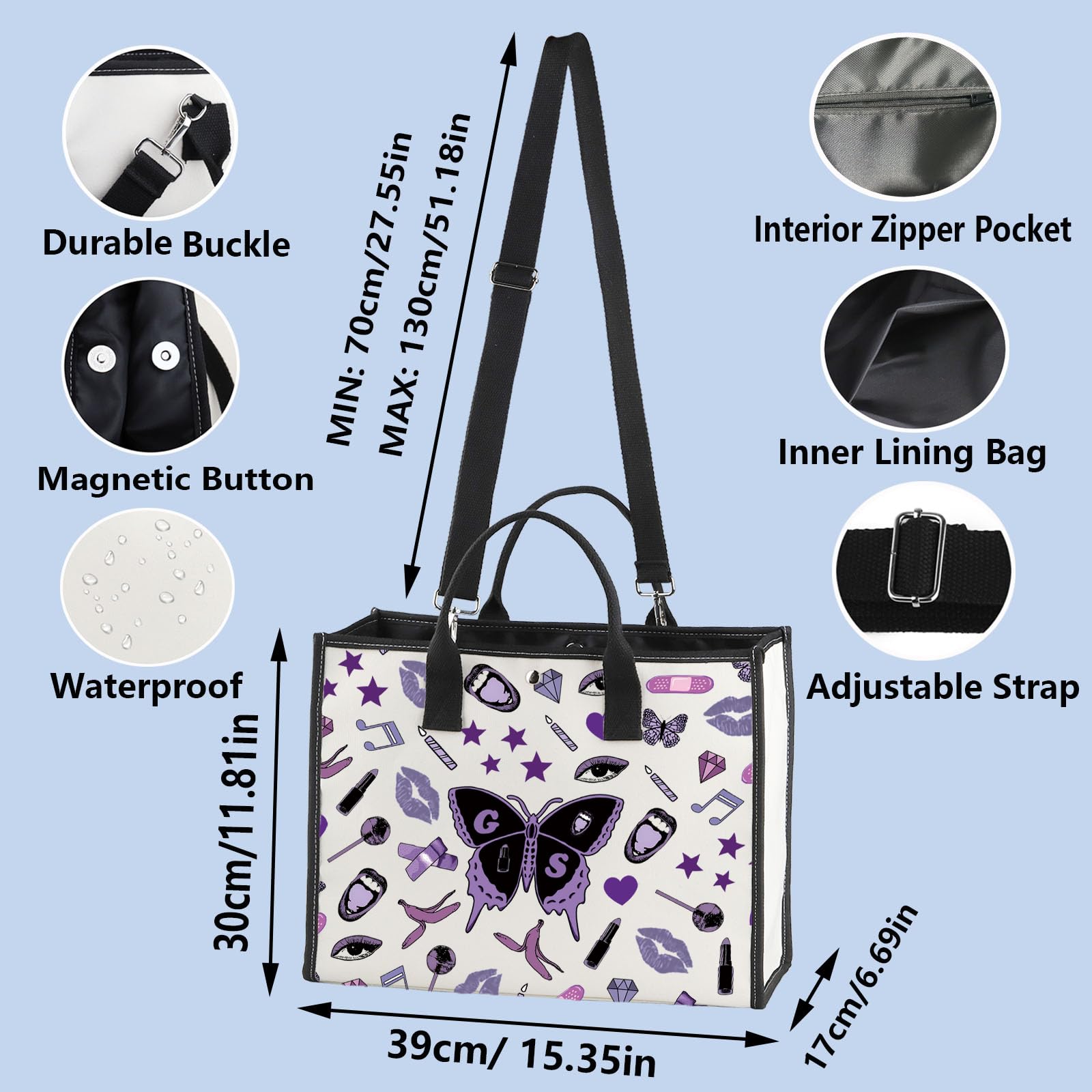 WZMPA Guts Musik-Kosmetiktasche, Sänger-Fans, Geschenk, Album, Make-up, Reißverschluss, Lyric Merchandise