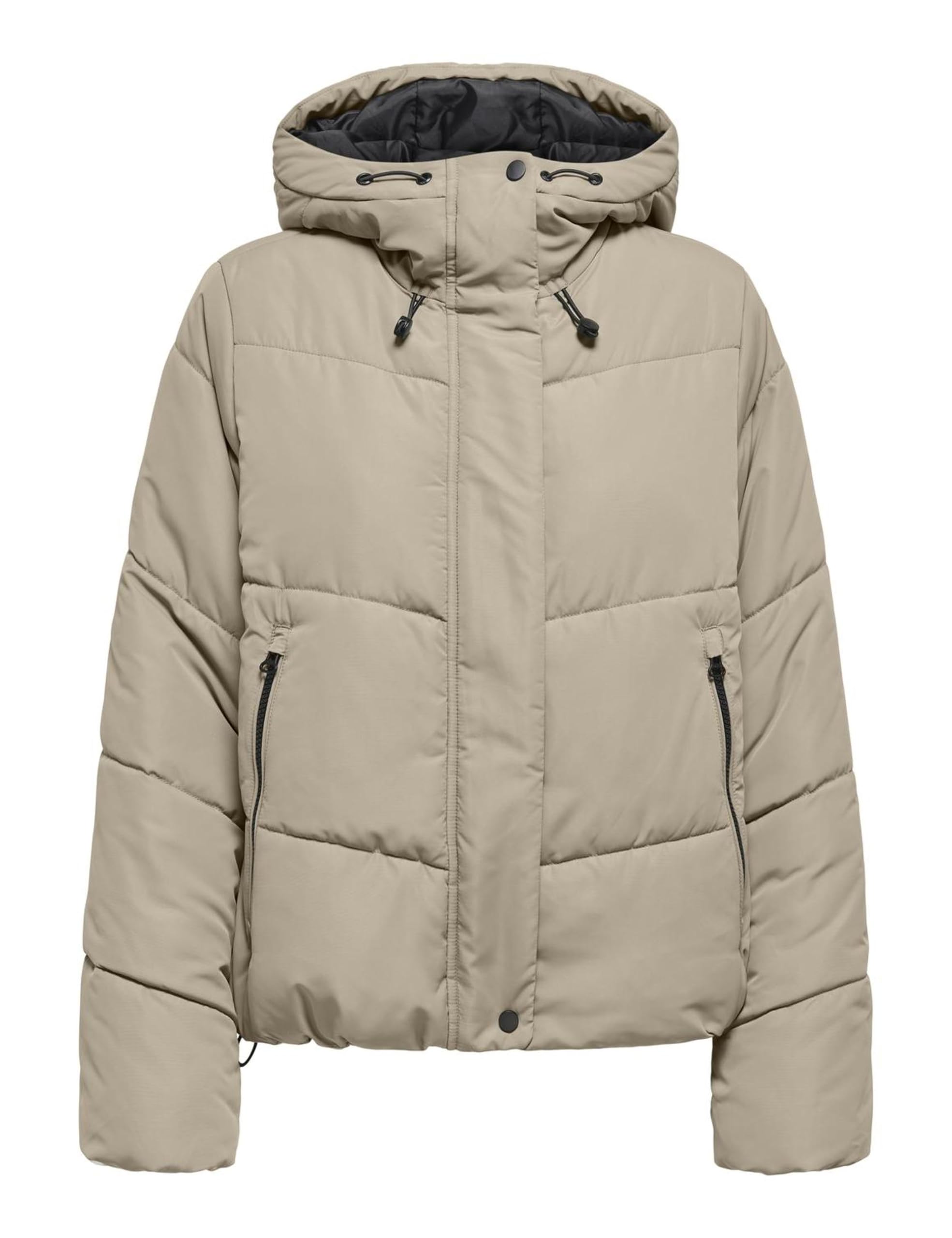 ONLY Women's Onlmaggi Life Short Puffer CC OTW, Silver Mink, M