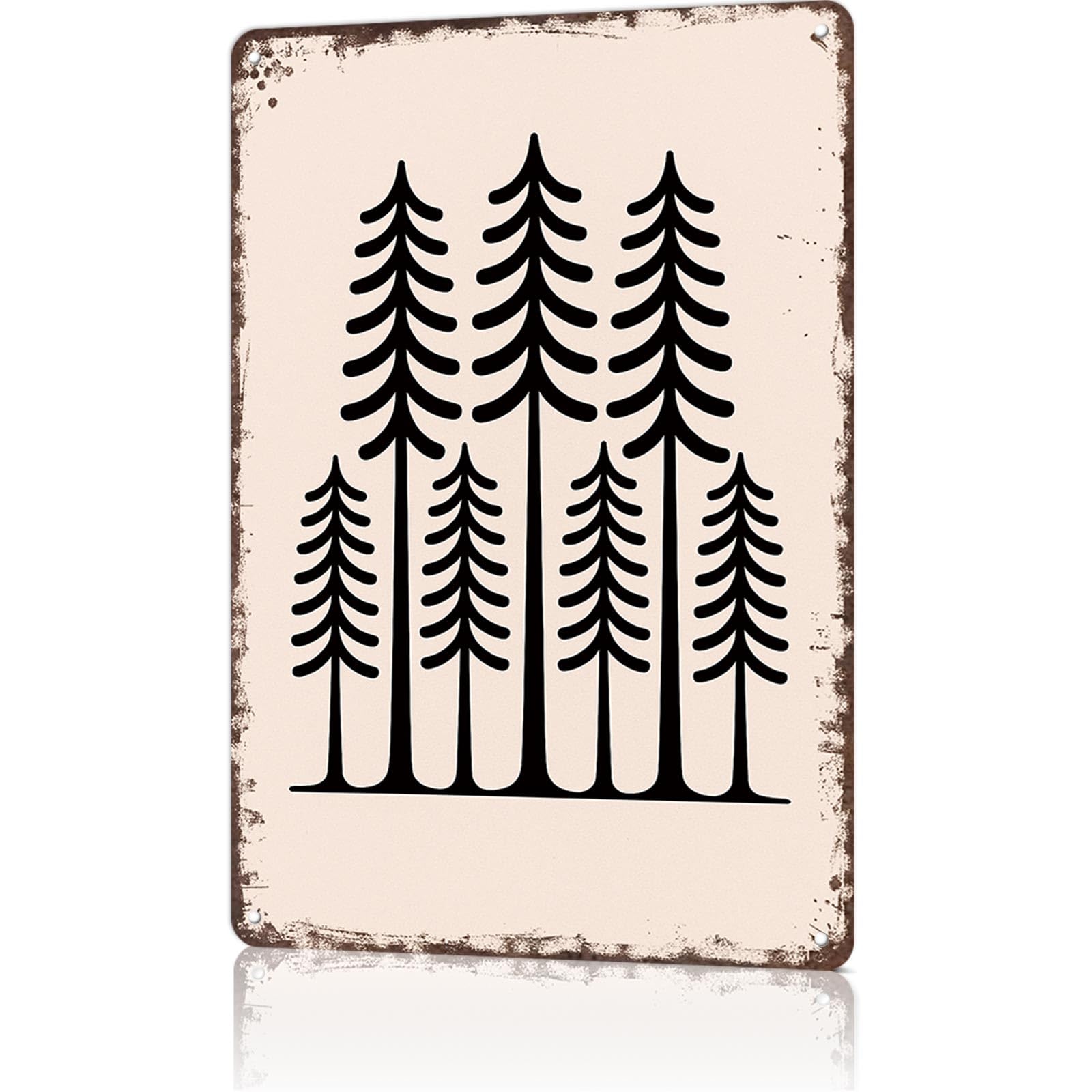 KWQDOZF Funny Metal Signs Poster 8x12inch Trees Aluminum Sign Wall Art For Home Room Bedroom Office Decor