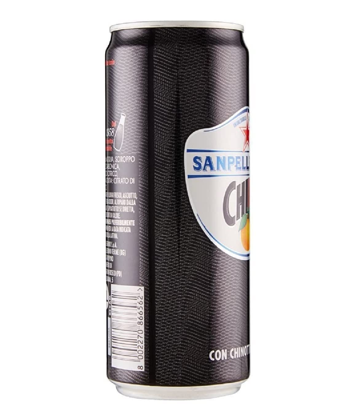 Italian Gourmet Bundle 72x Sanpellegrino Chino 33cl (Total 23,76L) Boisson gazeuse italienne au chinotto, goût agrumes & herbes, fraîcheur intense, idéale apéritif & cocktails + Italian Gourmet Polpa