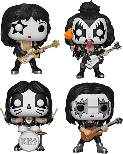 Funko Pop! Rocks KISS Figuras coleccionables de vinilo, 3.75 pulgadas (juego de 4)