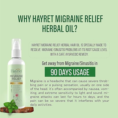 Miniatura 6 de Aceite capilar de hierbas para aliviar la migraña  El alivio de la sinusitis asegura el control de caídas del cabello del sueño  Aceite esencial