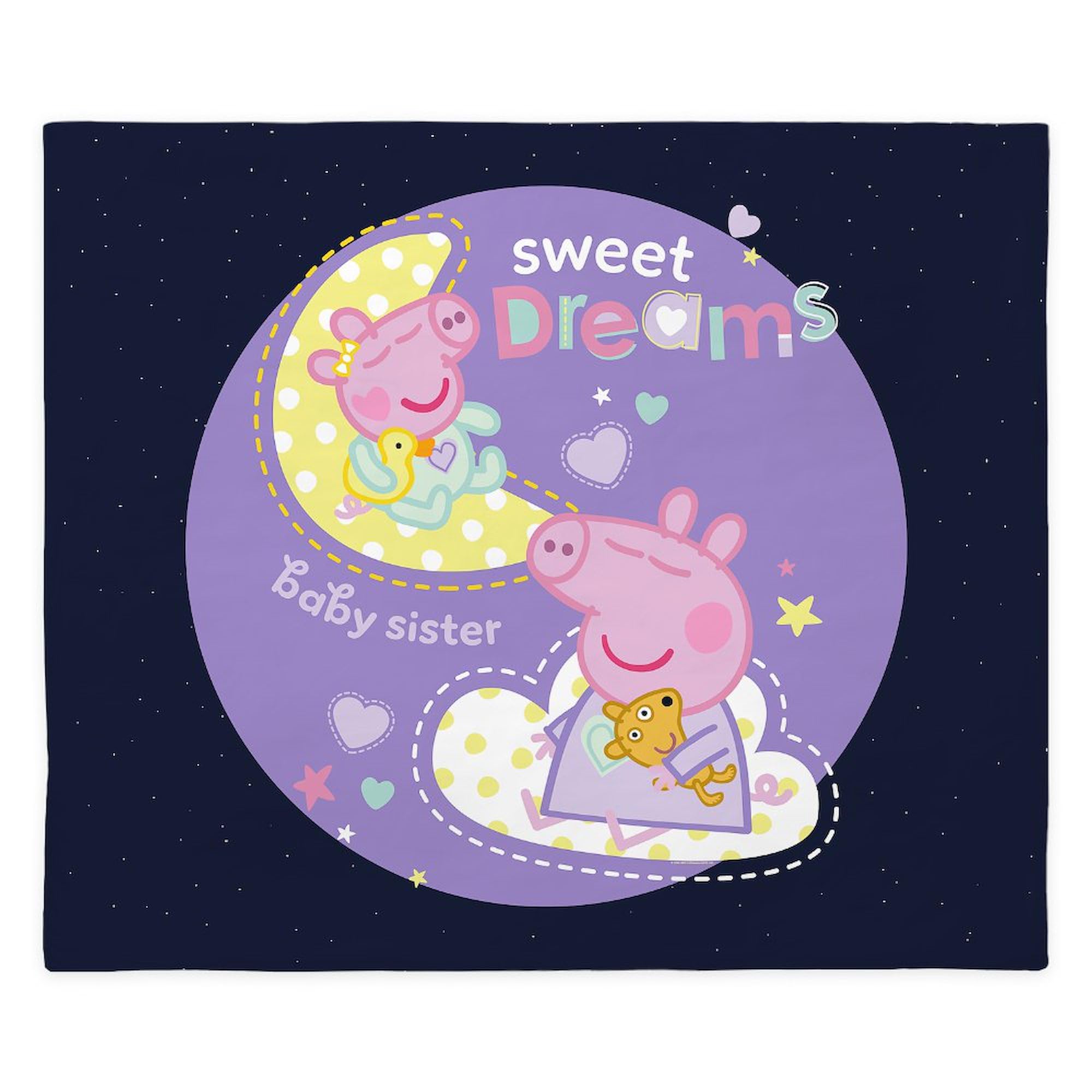 CafePress Peppa Pig: Sweet Dreams King Duvet Cover, Printed Comforter Cover, Unique Bedding