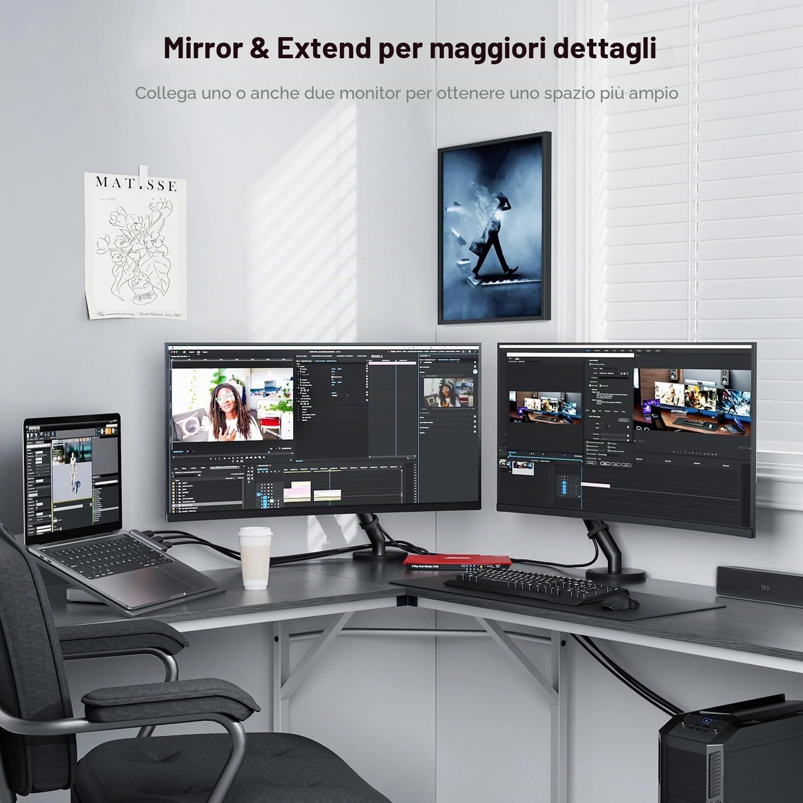 BENFEI Cavo DisplayPort a HDMI 4K 1,8M Intrecciato Lega di Alluminio DP 1.2 a HDMI 1.4
