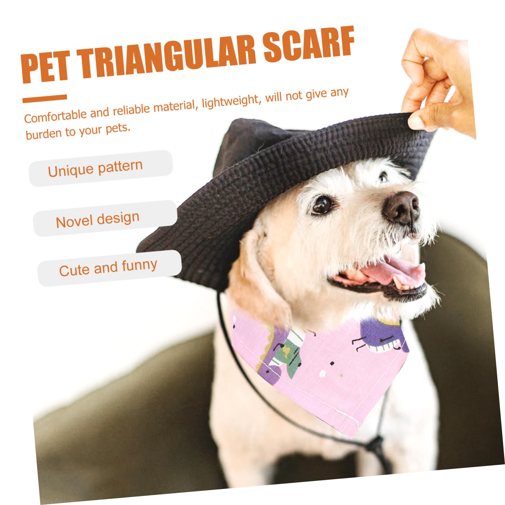 POPETPOP 3 Set di Bandane per Cani A Forma di Dinosauro Delicate sulla Pelle Leggere E Comode 4 Pezzi * 3