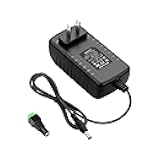 ALITOVE 24V 1A 24W DC Power Supply Adapter 100~240V AC to DC 24 Volt 1 Amp Converter 24 vdc 1000mA 800mA 600mA 400mA 200mA with 5.5mm x 2.5mm 2.1mm Plug for LED Strip Light CCTV Camera Fan