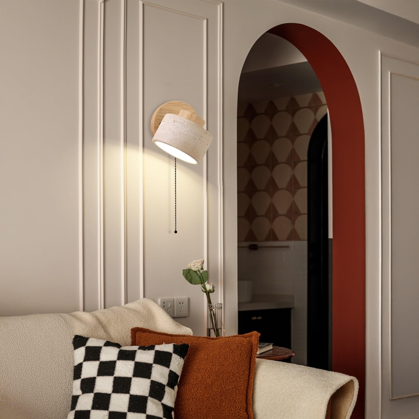 Lampada da Parete a LED con Interruttore, Applique da Comodino, faretto a Incasso, Applique Regolabili per Camera da Letto, Soggiorno, Hotel
