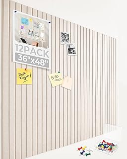Bulletin Board for Wall Decor: 48" x 36" Large Heavy-Duty Adhesive Felt Office Panels - Removable Modular Cork Board Alternative for Office Organization & Vision Task Display Poster
