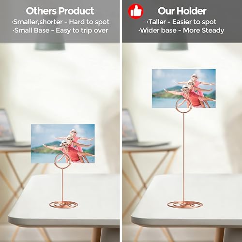 Miniatura 4 de Soportes para números de mesa, 10 unidades de 8.75 pulgadas, soportes altos para números de mesa para bodas, fiestas, graduaciones, recepciones,