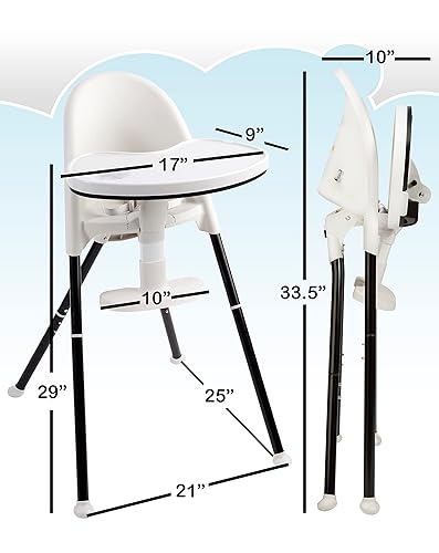 Miniatura 6 de Primo Cozy Tot Deluxe Silla alta plegable convertible y silla para niños pequeños negro negro blanco 14 x 18 x 236 pulgadas paquete de 1